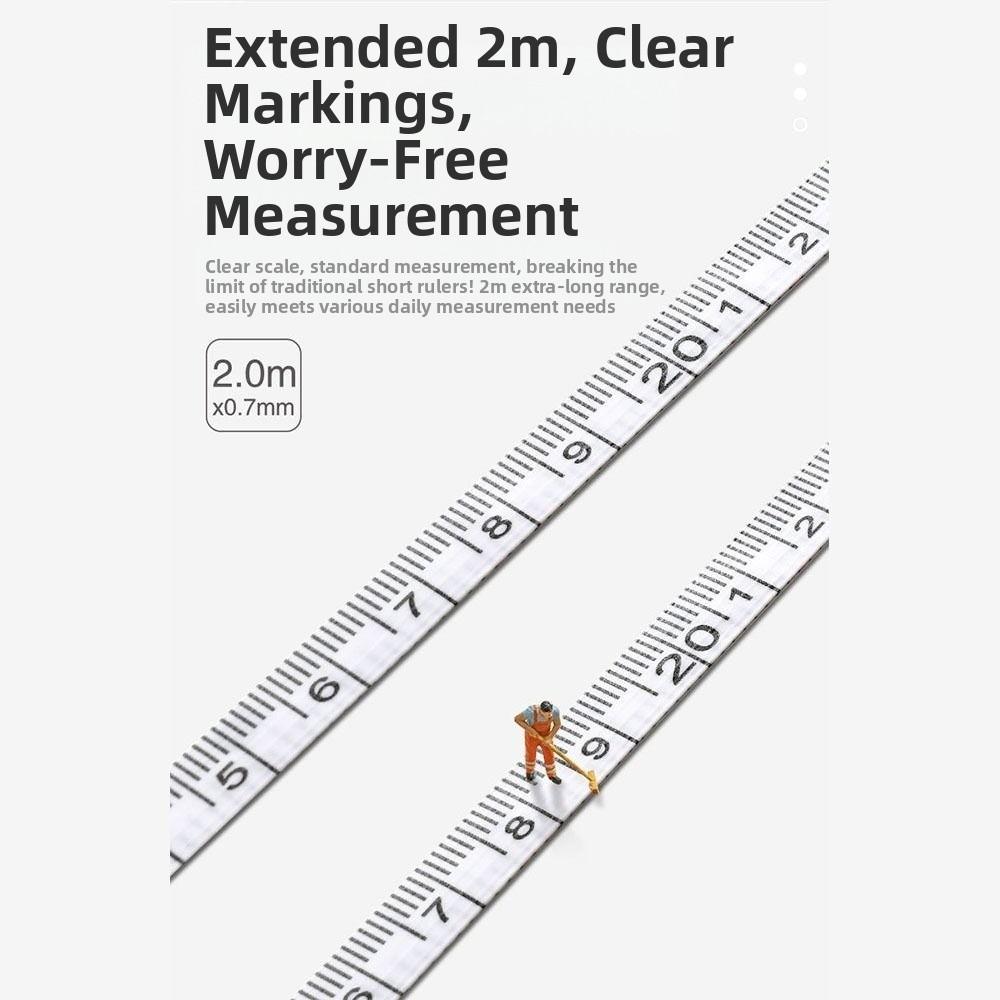 Multifunctional 2M Tape Measure One Click Rebound Body Measurements Clothing Tailor