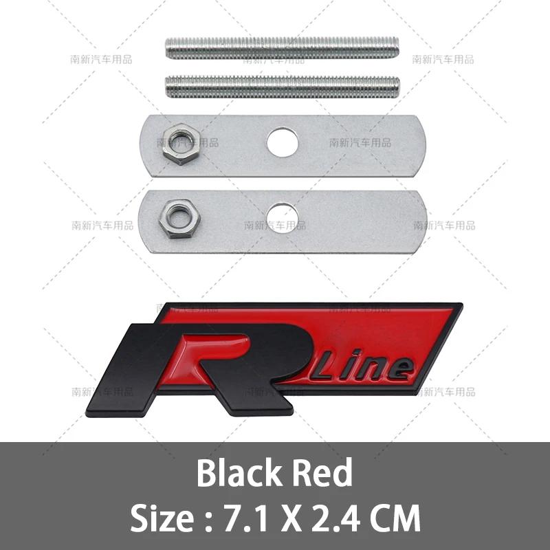 UDXKW1 VW 2026 Hot 3D Metal Rline Badge R Line Emblem Grill Front Hood Car Stickers For VW Golf 6 7 8 MK6 MK7 MK8 Tiguan Magotan Lavida