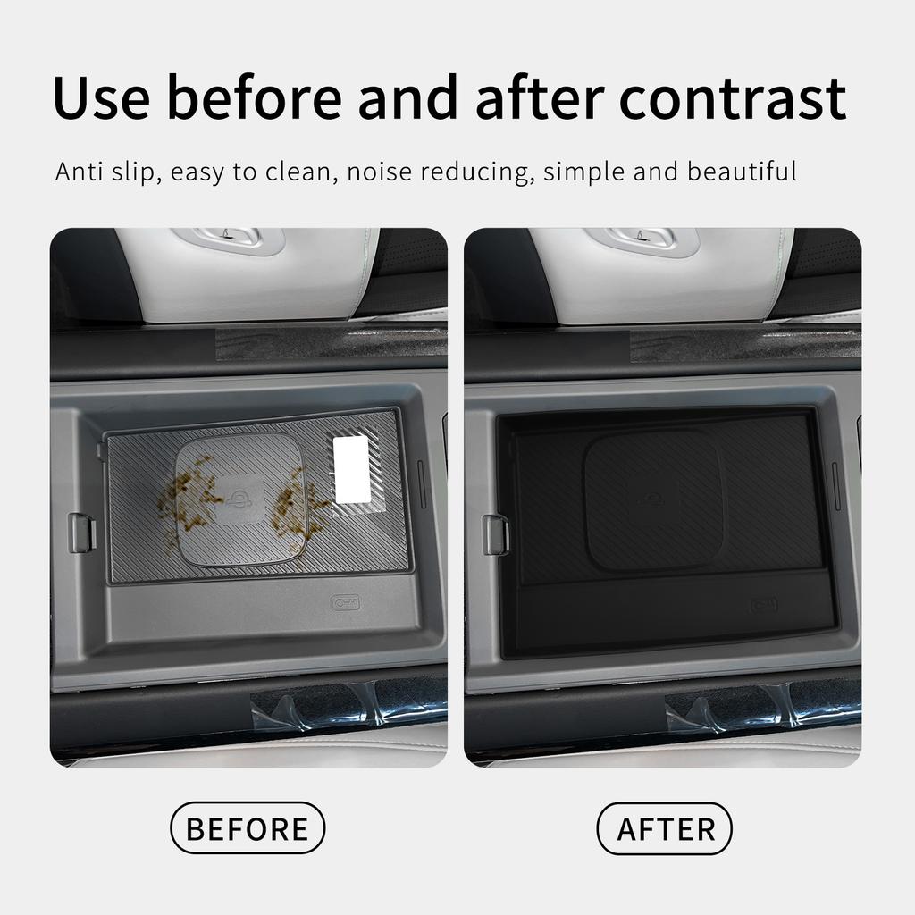 Левый/Правый руль для Kia EV9 2025-2025 Силиконовый коврик для беспроводной зарядки Нескользящее зарядное устройство для телефона Хранение Защитная накладка Аксессуары