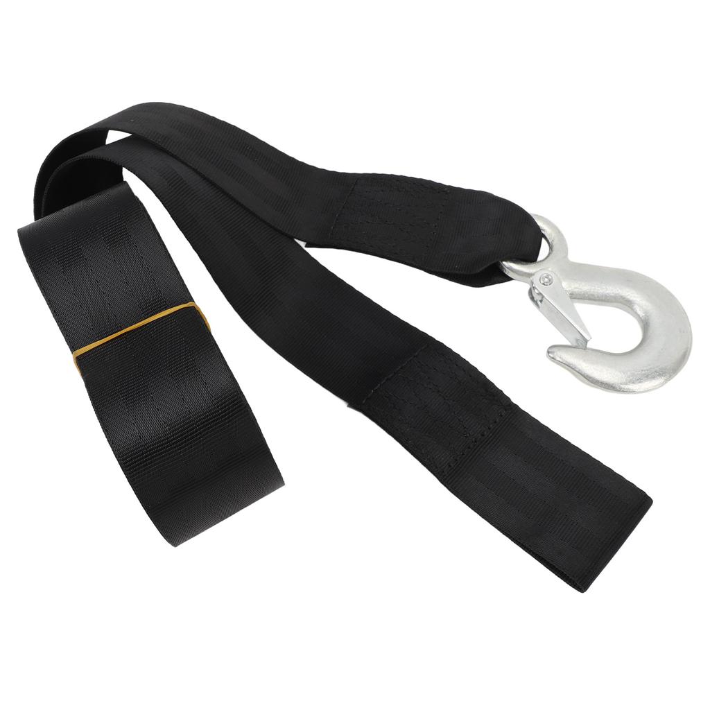 Сверхпрочный лебедочный ремень с крюком 3500 фунтов грузоподъемность Лебедочный ремень для лодочного прицепа Буксировочный ремень Трос для автомобиля Буксир Лодка Внедорожник Гидроцикл