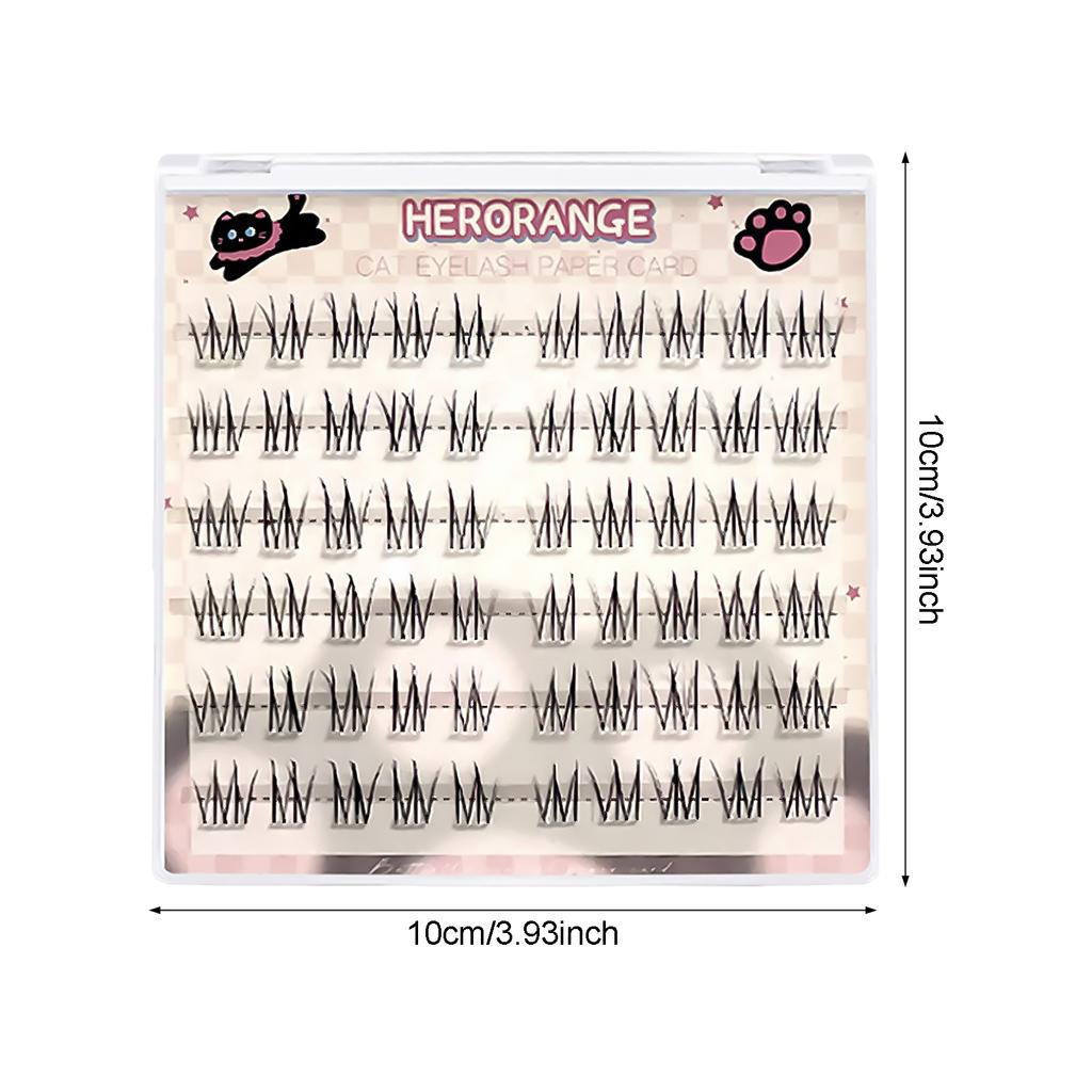 Черные долговечные накладные ресницы, отдельные ресницы-пучки, идеально подходят для девушек, натуральные пушистые ресницы для ежедневного макияжа