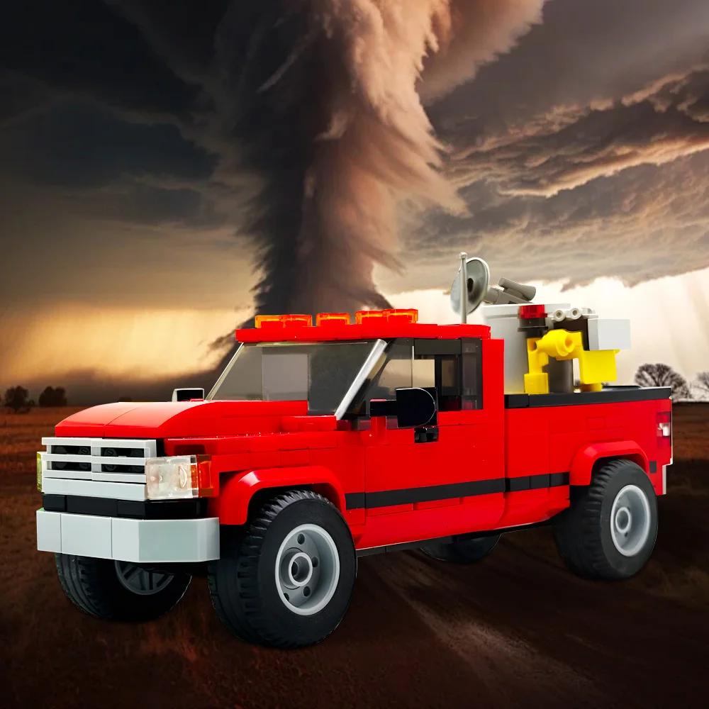 MOC-194366 Боб и Плетение Баран из Twister Строительные Блоки Модель Фильм Торнадо Красный Пикап Машина Кирпичи Сборка Игрушки Детские DIY Подарки