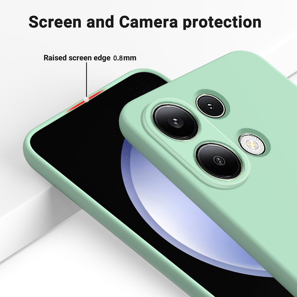 For Xiaomi Redmi Note 13 4G Liquid Silicone Case Camera Protection Phone Cover
