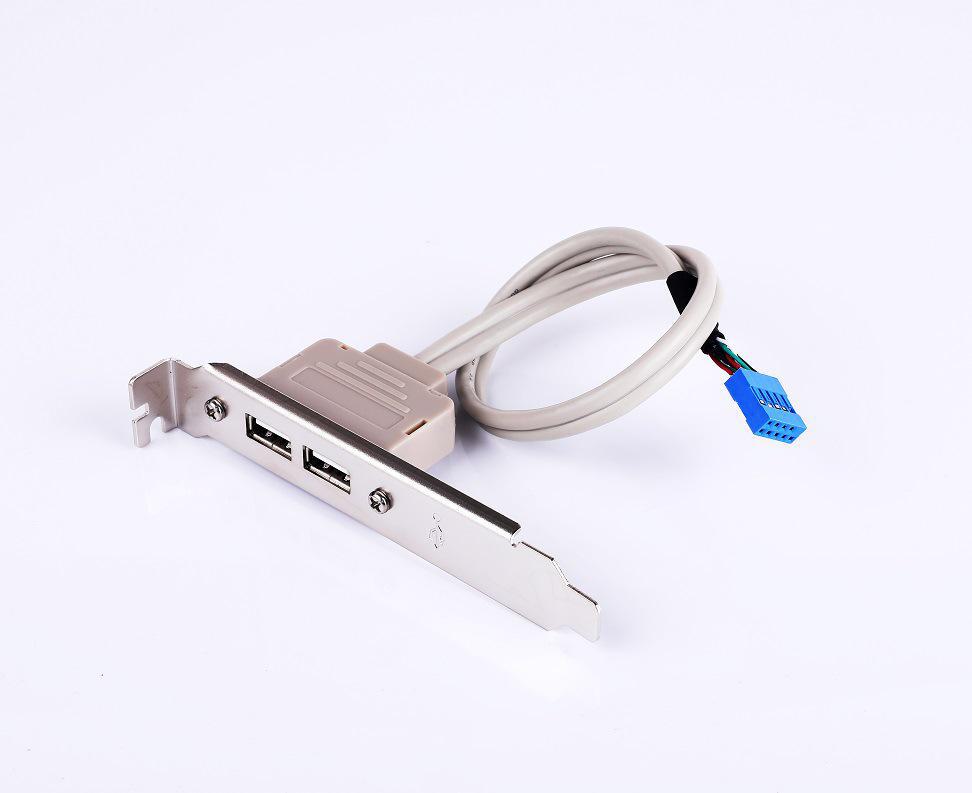 Двойная задняя панель USB 2.0 с кабелем расширения PCI для материнской платы настольного ПК