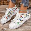 Женские кроссовки на шнуровке с красочным принтом - Легкие, удобные повседневные кроссовки с нескользящей подошвой из ТПР
