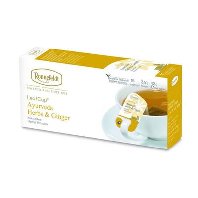 13620 Ronnefeld Leaf Cup Ayurveda Herb & Ginger 15 пакетиков чая