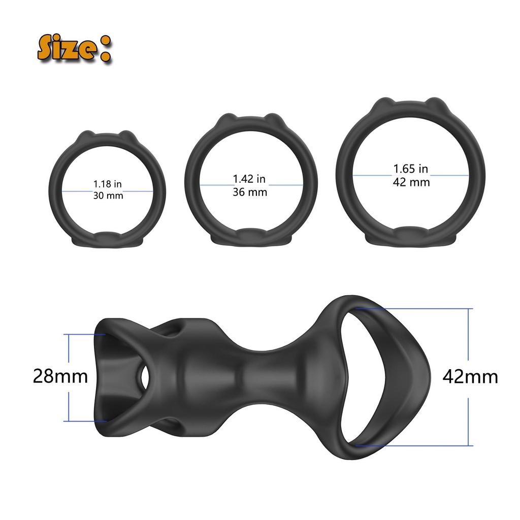 Soft Silicone Penis Cock Ring Set Male Ball Scrotum Stretcher Penis Lock Cock Ring Delay Ejaculation Enlargement Sex Toy Big Man