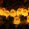 Christmas Lights, LED Light Strings, Outdoor Decorative Atmosphere Lights, Santa Claus Shaped Colored Lights
