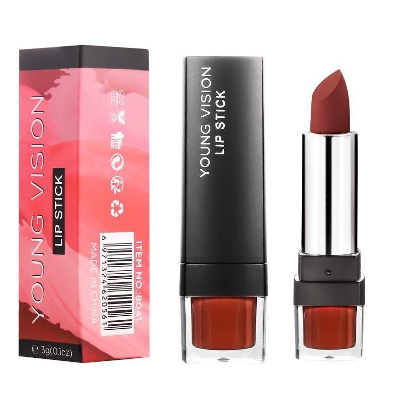 Матовая матовая 12-цветная однотонная помада Velvet Lipstick, которую нелегко приклеить к чашке