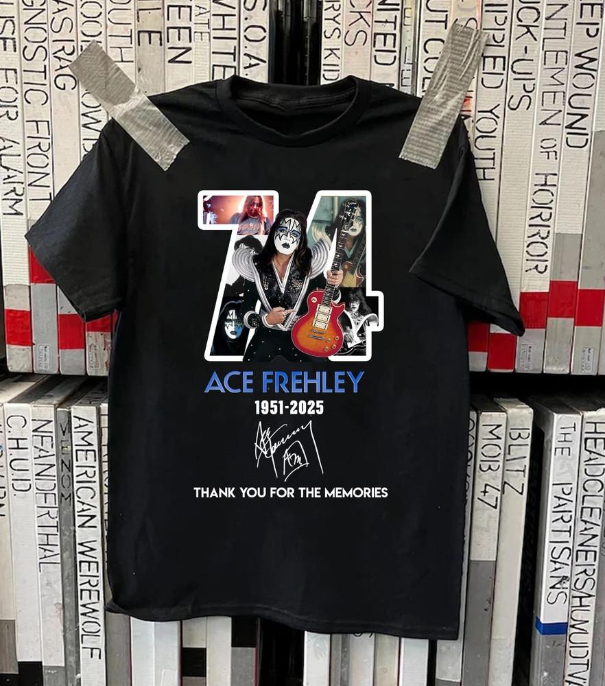 Ace Frehley 74-я годовщина Унисекс S-5XL Размер футболки Футболка D1184 Унисекс Футболка