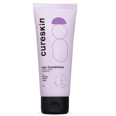 Кондиционер Cureskin Keratin Smooth с морингой, кератином и арганой | Укрепляет и питает поврежденные волосы, 80 грамм (Пакет из 1)