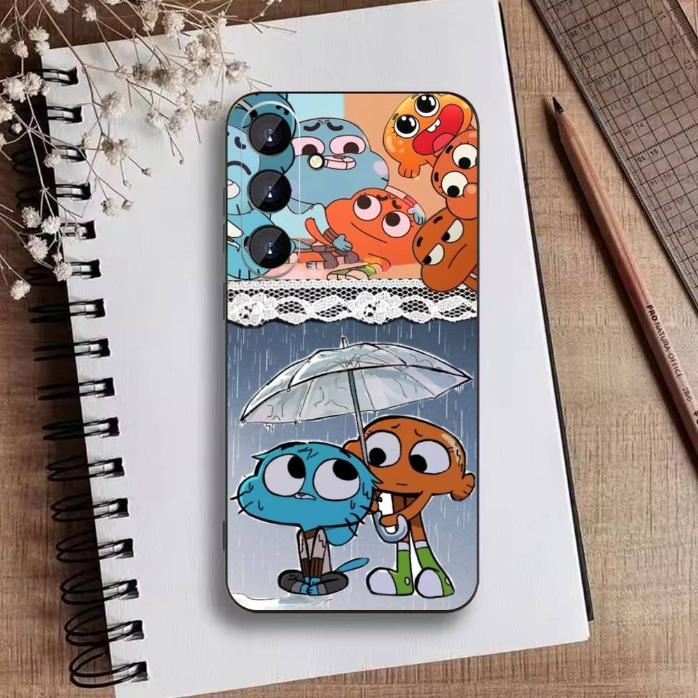 Чехол для телефона S-Gumball и Darwin для Samsung Galaxy A73,A21s,A22,A31,A52,A53,A71,A41 Мягкий черный корпус