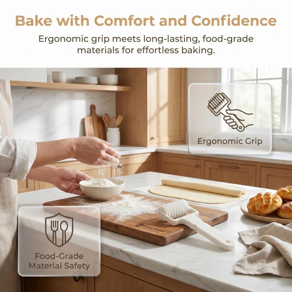 Food-Grade Pastry Cutter Roller Lattice Pizza Dough Docker Roller  Pizza Cookie Oven