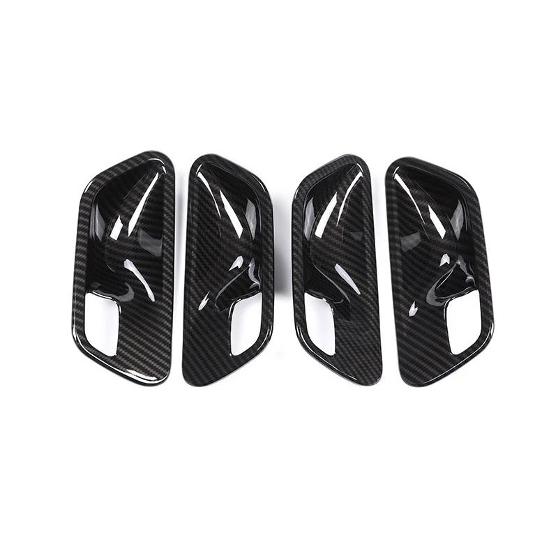 4 шт., текстура из углеродного волокна ABS, внутренняя дверная ручка, чаша, накладка, декоративные аксессуары для BMW 3 4 серии F30 3GT F34