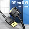Vention Кабель DisplayPort-DVI Кабель DP-DVI-D 24+1 1080P DP-папа-DVI-папа-кабель для монитора проектора Кабель DP-DVI