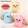 Bear Lip Balm Set, With Key Ring Lip Balm Honey, Strawberry And Blueberry Flavors, Suitable For Dry And Cracked Lips(3pcs/box)