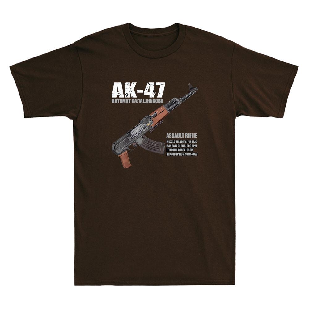 Ak47 Assault Rifle Russian Ak Kalashnikov Cutaway Diagram Vintage Unisexs Tshirt