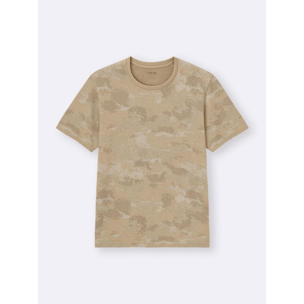 GU by Uniqlo Боковая бесшовная круглая горловина с узором T Ga