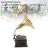 2pcs Iron Record Player Model Red Bronze Gramophone Ornament Gramophone Turntable  Home Decor