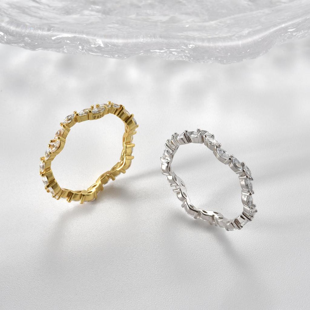 ANDYWEN Классическое кольцо из стерлингового серебра 925 пробы с цирконием маркиза, женские ювелирные украшения, нерегулярные свадебные украшения с кристаллами 2023