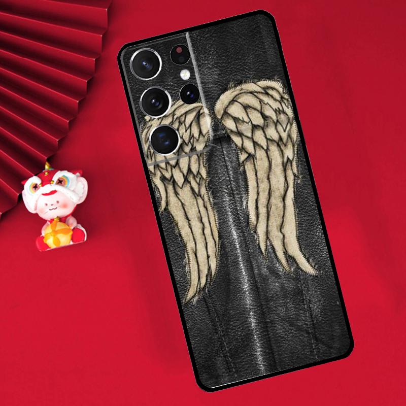 Daryl Dixon Wings Zombie Case For Samsung Galaxy S21 S22 S23 S24 Ultra Plus S20 FE S8 S9 S10 Note 10 20 Ultra Cover