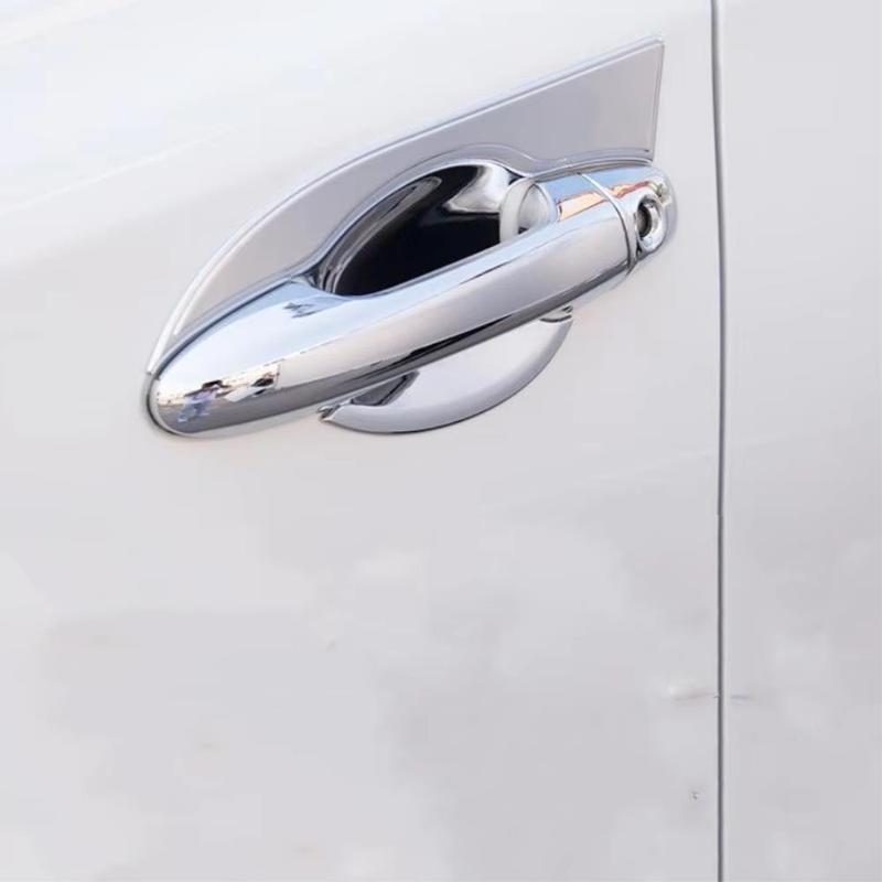 4x Chrome Door Handle Bowl Cover Trim Sticker for Toyota Vios Yaris XP150 - Car Accessories