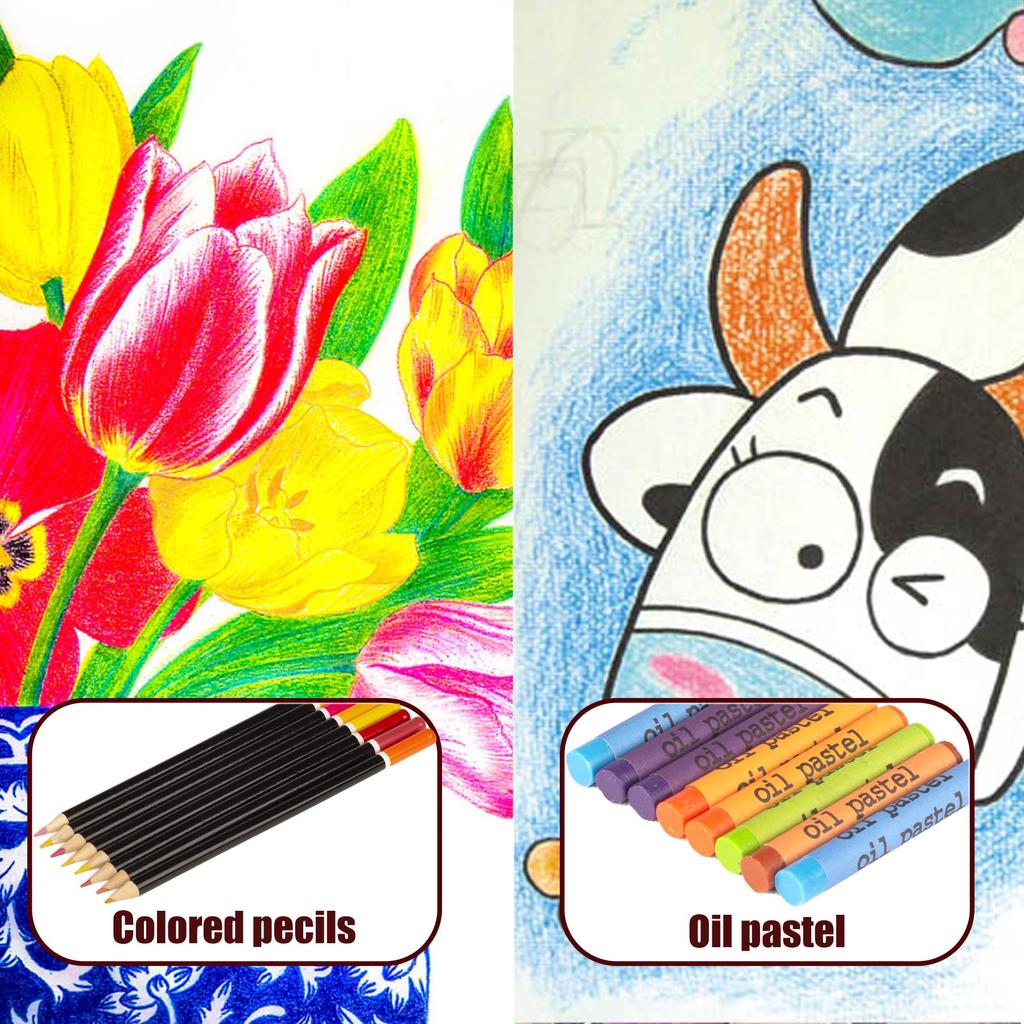 KINSPORY 168 Piece Drawing Paint Colored Storage Case Easy To Carry and Store Set, Set, Luxury, Imagination, Creativity, Pencils, Crayons,