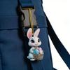 Easter Bunny Ornament 2D Flat Acrylic Bunny Car Rearview Mirror Charm Cartoon Bunny Egg Hanging