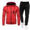 Tracksuit Men Fashion Hoodies Solid Suits Men's Sweatshirts + Drawstring Sweatpants Loose Leisure Sportswear Sets Winter