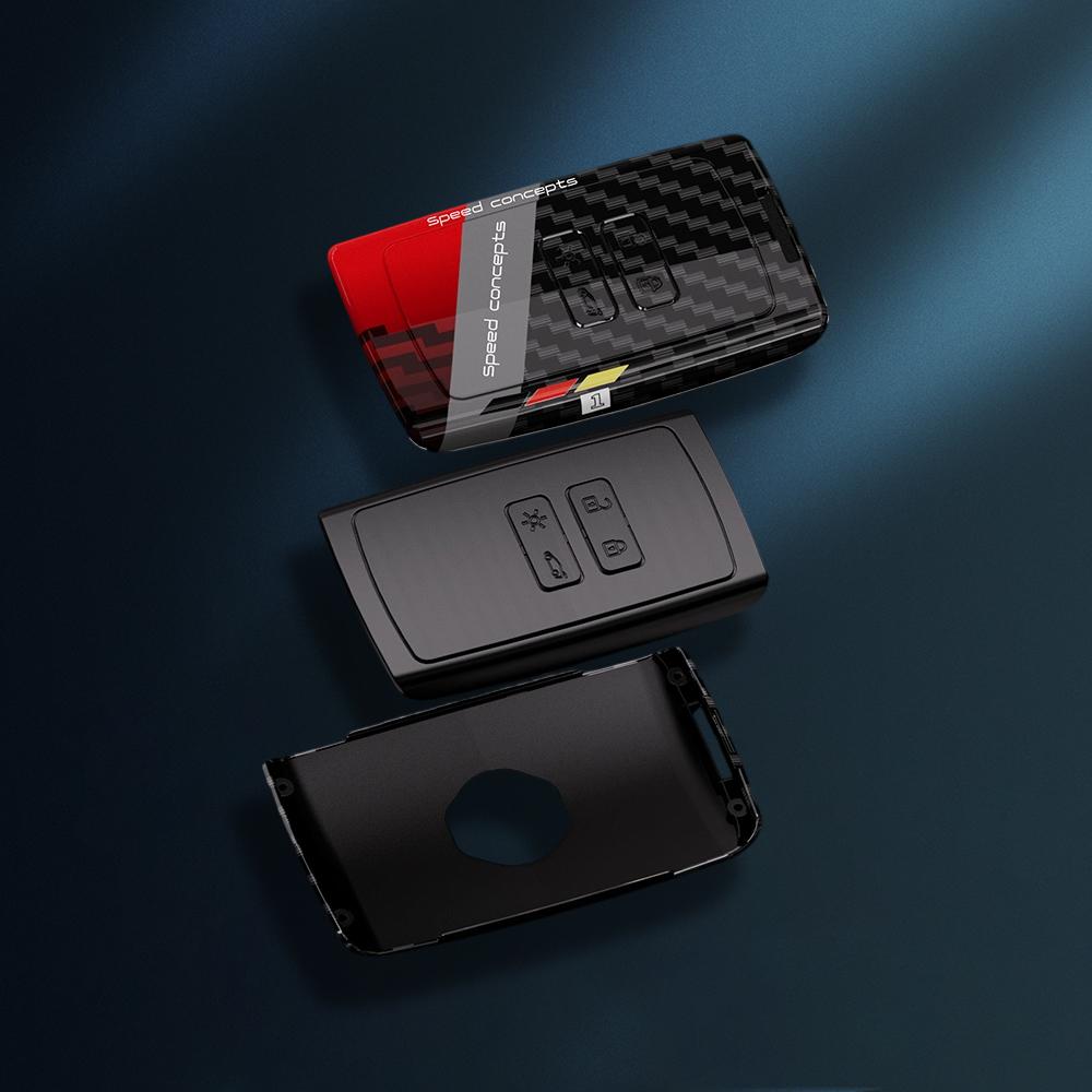 Abs Carbon Car Key Case Cover For Renault Koleos Kadjar Captur Megane Talisman Espace Clio Zoe Scenic 4 Arkana Dacia Sandero