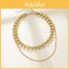 Modern Unique Double Layer Chain Necklace For Women Versatile Alloy Fashion Piece
