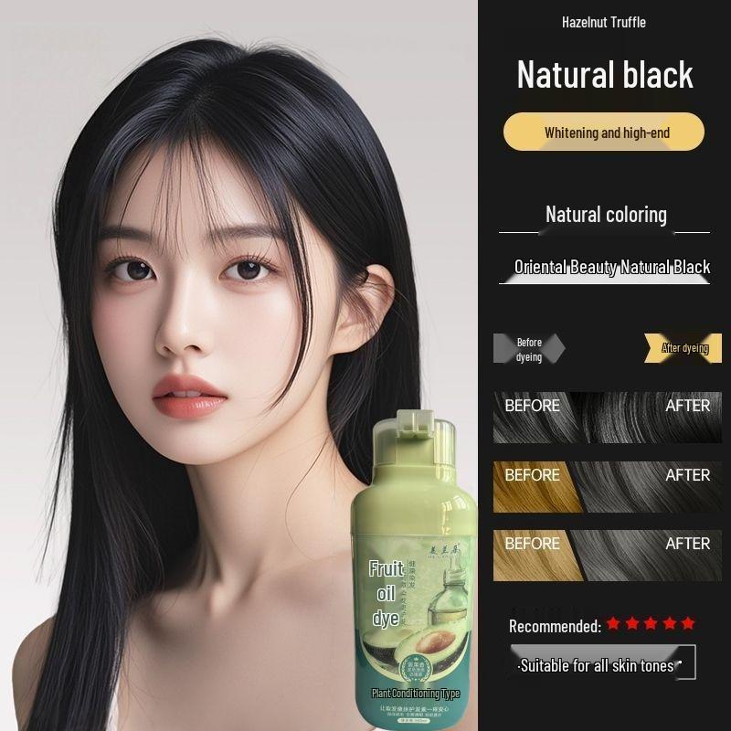 Meilando Pure Natural Fruit Oil Hair Dye - Non-Staining, Covers Grays, Brightens Skin, Trendy Colors