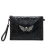 JIETOTYX Skull Purse Gothic Wristlet Wallet for Women Zipper Purse and Handbag With Wristlet Vintage Rivet Shoulder Bags Women