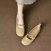 Mary Jane Women's Spring and Summer New Models with Skirts, Small Leather Shoes, Flat-soled Soft-soled Doudou Single Shoes, Thick Heels