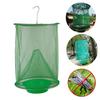 Hanging Fly Trap Indoor Outdoor Garden Farm Barn Ranch Foldable Fly Catcher Bag Heavy Duty Weather-proof Reusable Fly Control Green Cage