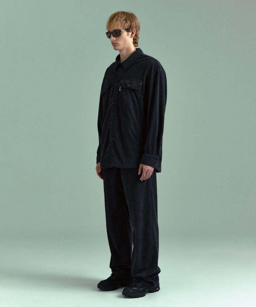PLAC Corduroy Wide Pants M90 Rinse Charcoal