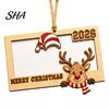 Christmas Tree Money Pendant Wooden Holders for Cash, Holiday Cash Gift Hanging Decoration Holder Ornaments Xmas Tree, Home Party Supplies Year