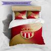 Monaco FC Printed 3PCS Bedding Set Breathable Duvet Cover with Pillowcases Decorative Bed Linen for Bedroom Home