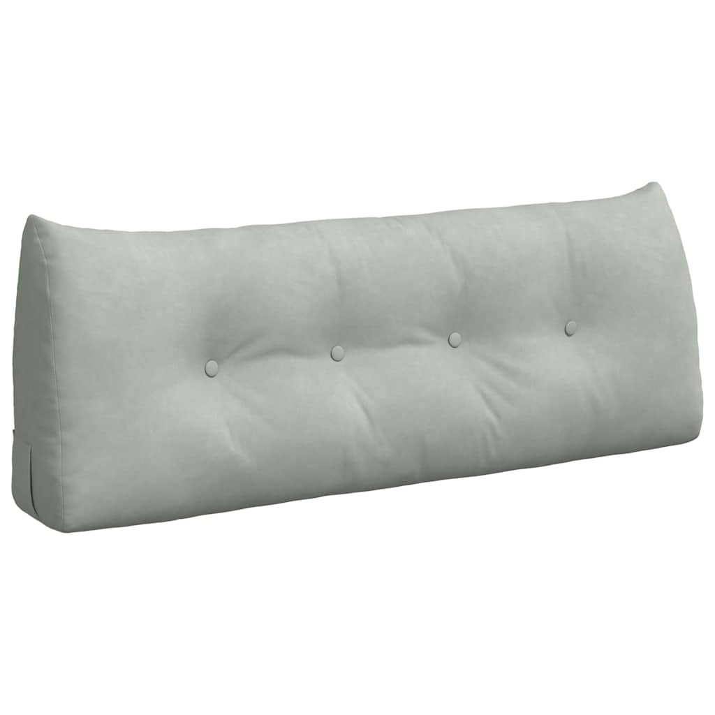 Back Pillow Light Gray 120 x 24 x 50 cm Velvet