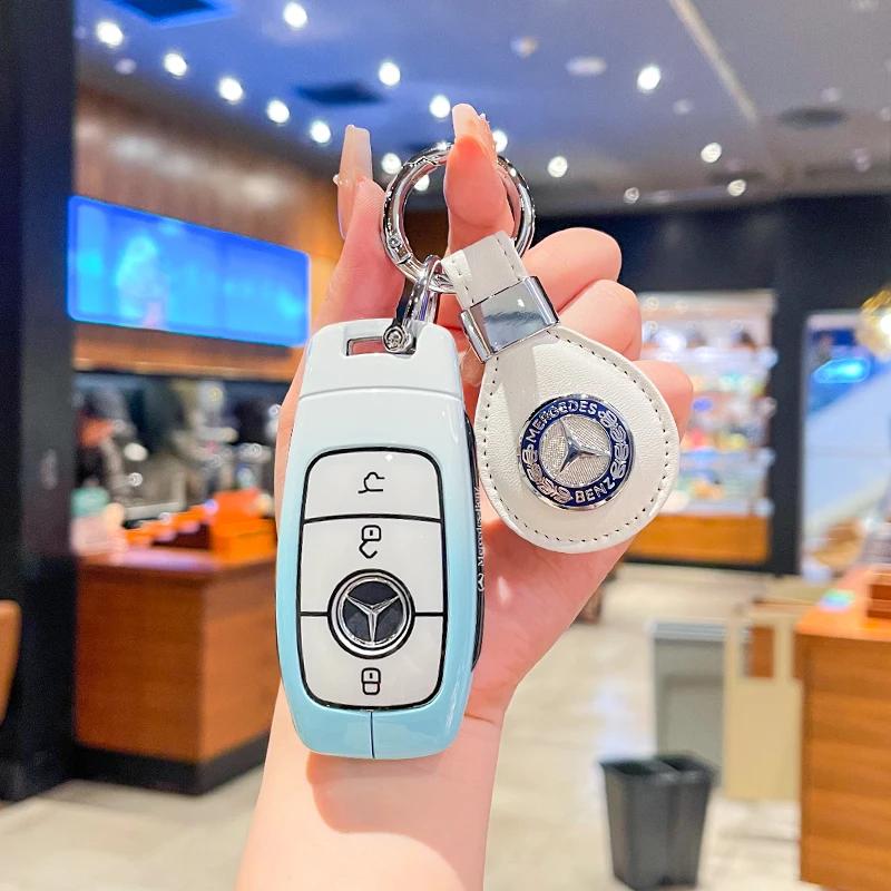 TGM3 Car Key Case Cover Shell Fob for Mercedes Benz Cla250 Mercedes Benz GLS53 2019 GLS450 Maybach GLS600 2021 AMG C63S GLE 450 2020