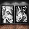 Prints On the Canvas, One Set of Luffy Prints and Prints, Wall Art, Home Decor, Modern Living Room Posters, Toy Hanging