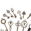 13Pcs Mix Jewelry Antique Vintage Old Look Skeleton Keys Tone Charms Pendants