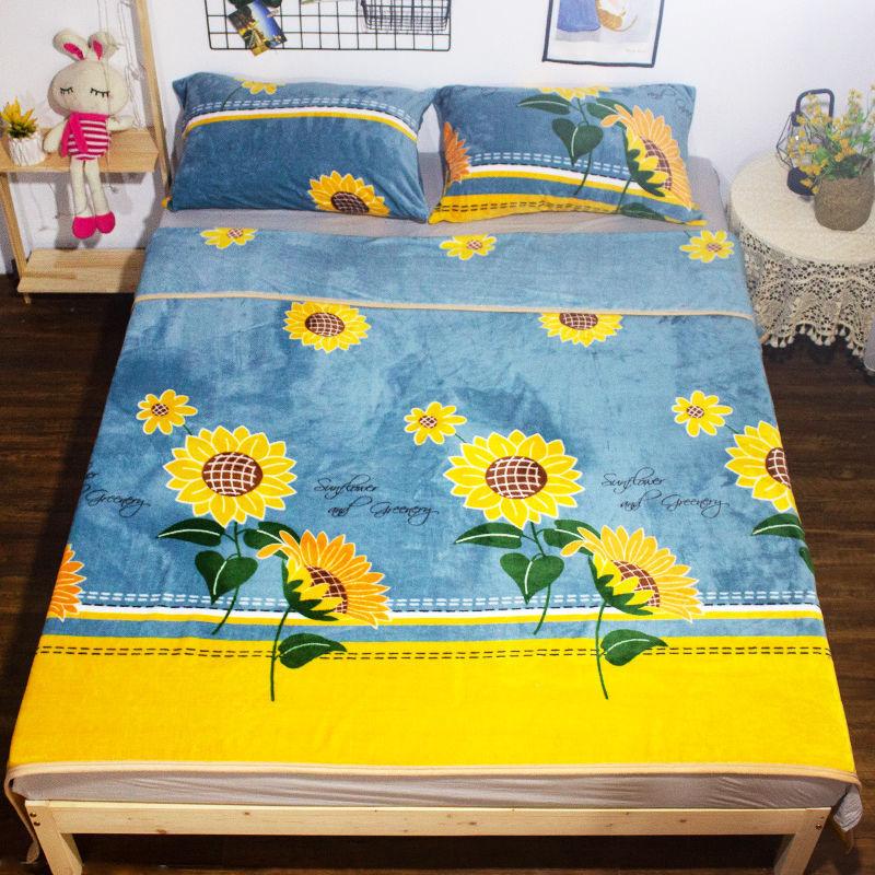 Двусторонние флисовые простыни, осенне-зимние теплые фланелевые простыни, более толстые одеяла для детей и взрослых