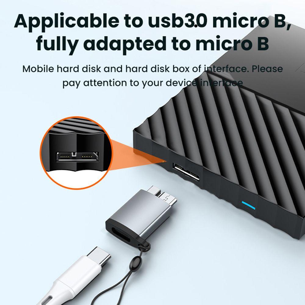 Alloy HDD Mobile Hard Disk USB C To USB 3.0 Micro B Female To Male Type-C OTG Adapter Converter