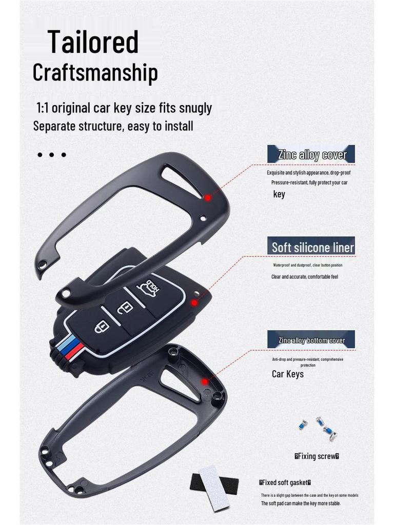 Пользовательский чехол для ключа для Beijing Hyundai Santa Fe & Grand Santa Fe (Модели 2015 года)