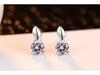Fashionable Round Zircon Leaf Stud Earrings for Women