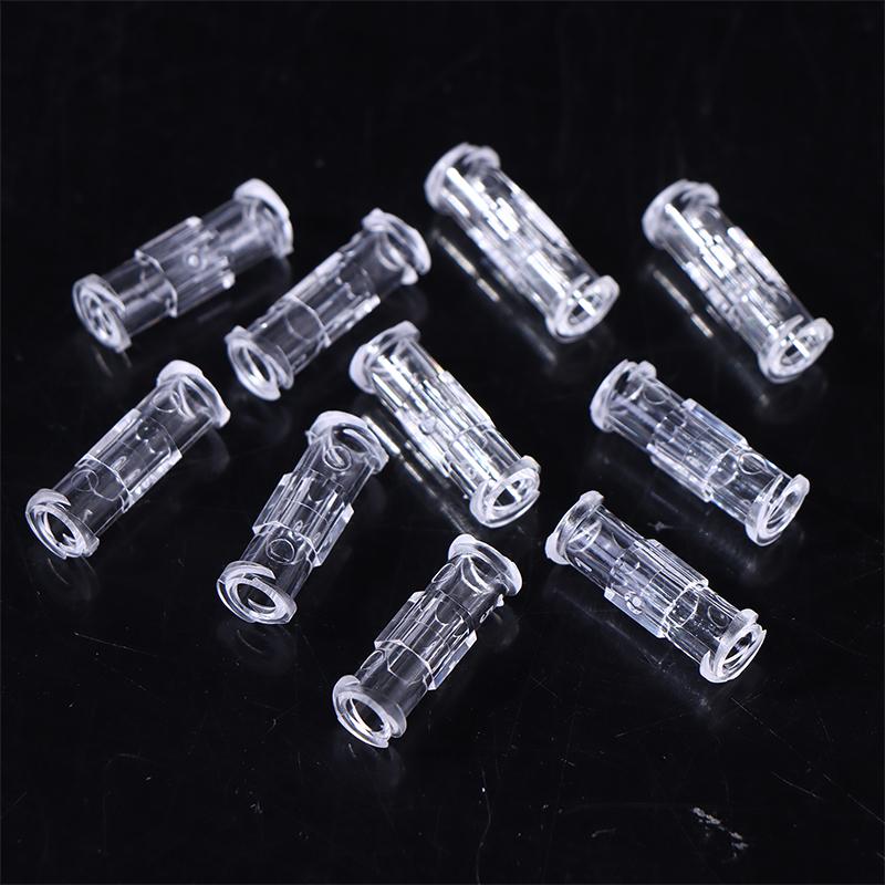 10 шт. Герметичный адаптер Luer Lock с двойной спиралью, медицинский стерильный, прозрачный пластиковый коннектор для шприца для ветеринарного применения