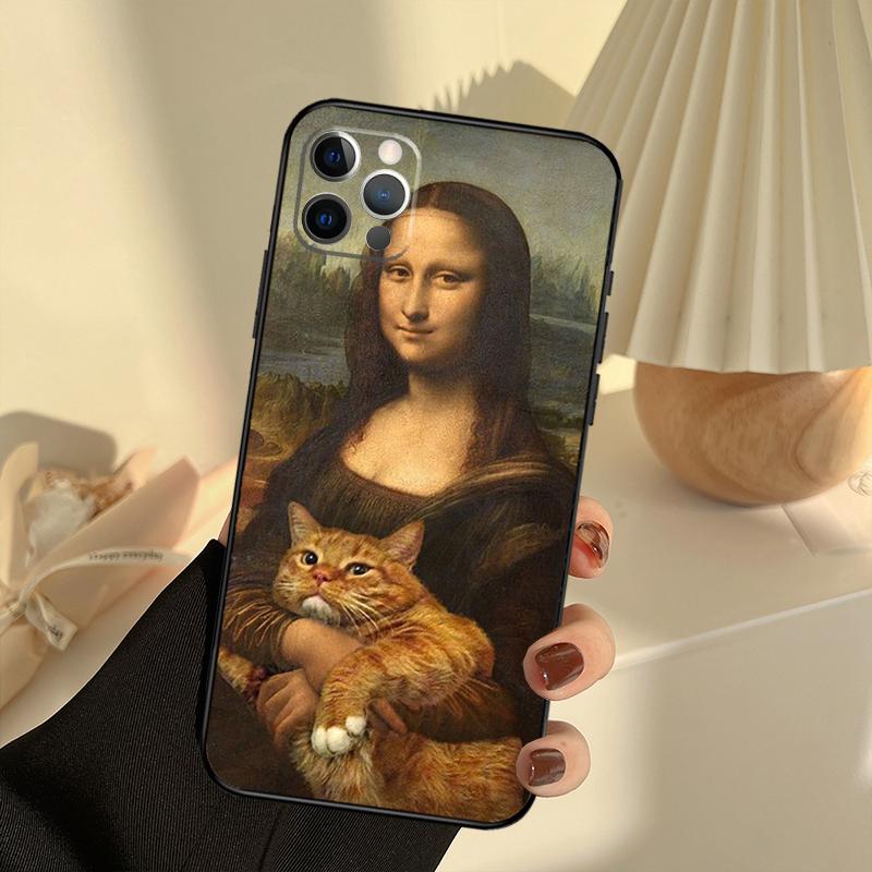 Leonardo da Vinci Mona Lisa Art Case For iPhone 11 12 13 14 15 16 Pro Max Cover For iPhone 13 12 Mini XR X XS Max Plus