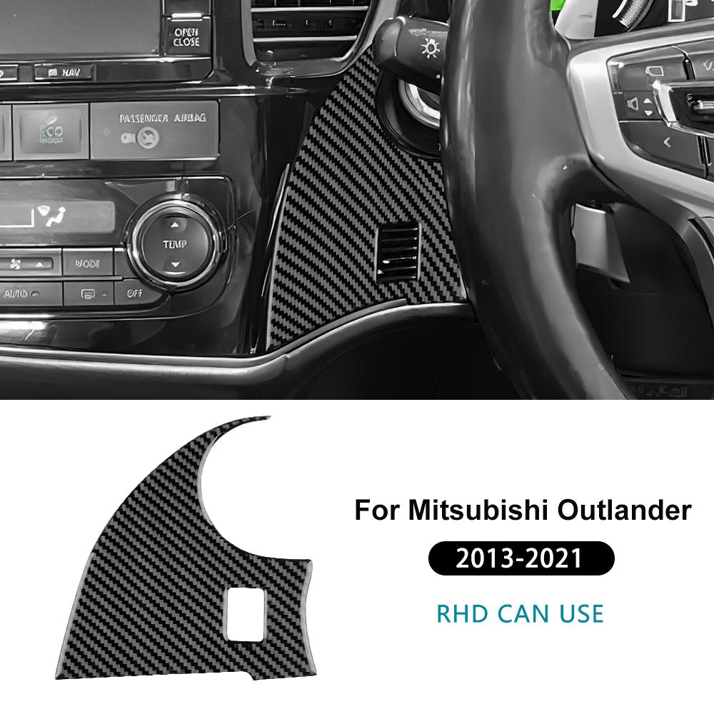 Для Mitsubishi Outlander 2017 2018 Наклейка из настоящей мягкой углеродной fibras Панель отделки рамки центрального воздуховода LHD RHD