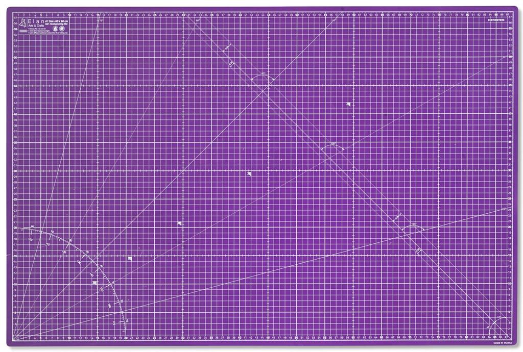 Коврик для резки Elan, товары для рукоделия, двухсторонний, A1 90 x 60 см, розовый, фиолетовый, для домашнего и коммерческого использования